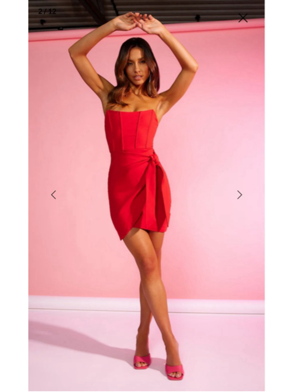 NWT Hello Molly | HOT VIBES Corset Mini Dress | Red | Size Small